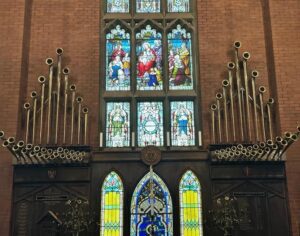West wall of the sanctuary